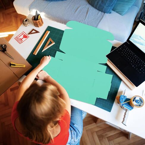 صناديق شحن من الورق المقوى، 15 عبوة من صناديق بريد صغيرة، صناديق مموجة قابلة لإعادة التدوير، صناديق تغليف هدايا للشحن، البريد، تغليف الهدايا، 9 × 6 × 2 بوصة (العشب الأخضر) in Kuwait