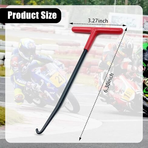 أداة خطاف زنبركية لعادم الدراجة النارية، مقبض على شكل حرف T مع طلاء مطاطي، مناسبة لإزالة الدراجة النارية الترابية، أداة التثبيت (قطعتان) in Kuwait