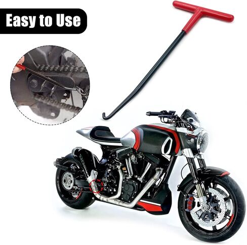 أداة خطاف زنبركية لعادم الدراجة النارية، مقبض على شكل حرف T مع طلاء مطاطي، مناسبة لإزالة الدراجة النارية الترابية، أداة التثبيت (قطعتان) in Kuwait