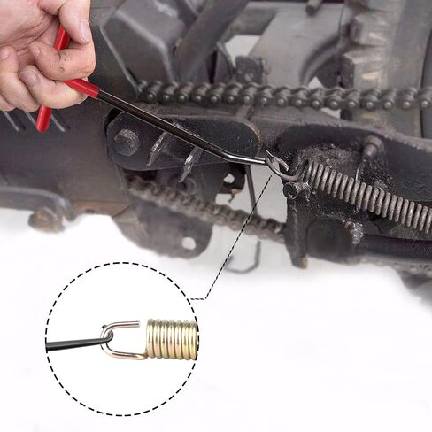 أداة خطاف زنبركية لعادم الدراجة النارية، مقبض على شكل حرف T مع طلاء مطاطي، مناسبة لإزالة الدراجة النارية الترابية، أداة التثبيت (قطعتان) in Kuwait