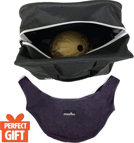 حقيبة بولينج أساسية من أتليتيكو وحزمة تلميع متأرجحة - حقيبة بولينج ذات كرة واحدة مع حامل كرة بولينج مبطن in Kuwait