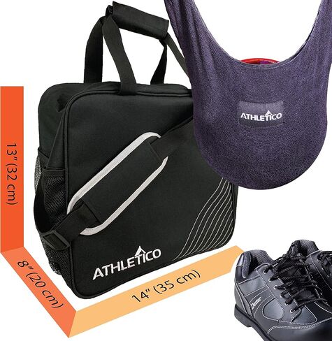 حقيبة بولينج أساسية من أتليتيكو وحزمة تلميع متأرجحة - حقيبة بولينج ذات كرة واحدة مع حامل كرة بولينج مبطن in Kuwait