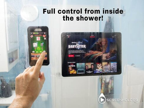 BUNKERWALL 17 Pocket Shower Curtain Liner - Holds Your iPad, Phone, Tablet or Baby Monitor. Completely Waterproof. Thick EVA 72x72 in Saudi Arabia