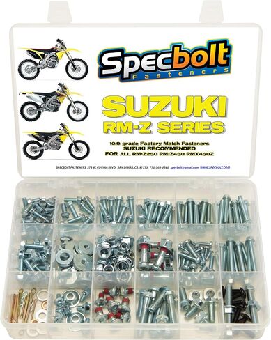 250 قطعة Specbolt سوزوكي RMZ 250 أو 450 مجموعة مسامير رباعية الأشواط لصيانة وترميم MX Dirtbike OEM Spec Fastener RM-Z RM-Z250 RM-Z450 RMZ250 RMZ450 in Saudi Arabia