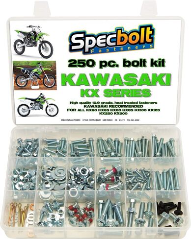 مجموعة مسامير Specbolt Kawasaki KX ثنائية الأشواط لصيانة وترميم مثبت مواصفات الدراجة الترابية MX KX60 KX65 KX80 KX85 KX100 KX125 KX250 KX500 in Saudi Arabia