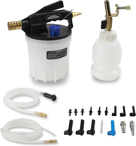 Vacuum Brake Bleeder Kit - 2L Pneumatic Brake Fluid Extractor - Power Brake & Clutch Pressure Bleeding Vacuum Pump in Kuwait