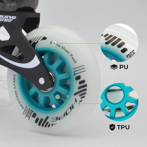 8 عبوات SKT HP 100 مم عجلات تزلج مضمنة 85A عجلات دوارة بديلة لسرعة التزلج في الهواء الطلق (100 مم (مجموعة من 8)) in Kuwait