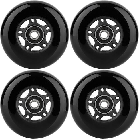 عجلات تزلج مضمنة من WHEELCOME مع محامل ABEC-9 وفواصل عائمة لشفرات زلاجات الهوكي الدوارة، 85A داخلي وخارجي، قطر 64 مم/70 مم/72 مم/76 مم/80 مم، 4 عبوات in Kuwait