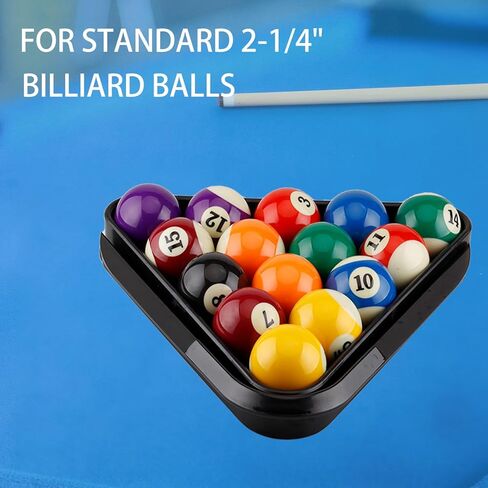 حامل كرات البلياردو 8 كرات مثلثة لكرات حمام السباحة مقاس 2-1/4 بوصة مع صينية كرات البلياردو، 8 رفوف كرات البلياردو، ملحقات طاولة البلياردو in Kuwait