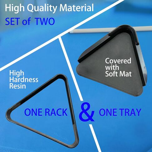 حامل كرات البلياردو 8 كرات مثلثة لكرات حمام السباحة مقاس 2-1/4 بوصة مع صينية كرات البلياردو، 8 رفوف كرات البلياردو، ملحقات طاولة البلياردو in Kuwait