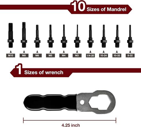 محول مسدس برشام كهربائي للمثقاب اللاسلكي، طقم محول مثقاب برشام بما في ذلك M3 M4 M5 M6 M8 M10 1/4-20 8-32 10-24 10-32، أداة صامولة برشام لاسلكية مع حقيبة حمل in Kuwait
