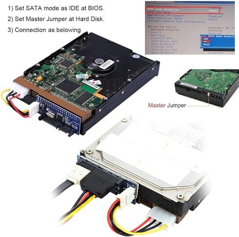محول Cablecc IDE/PATA 40Pin إلى محول SATA أنثى PCBA لسطح المكتب ومحرك الأقراص الصلبة 3.5 بوصة in Saudi Arabia