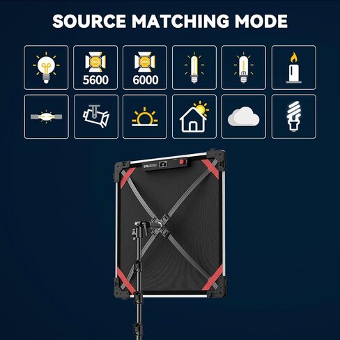 GVM 200W Flexible Led Video Light with Bluetooth Control, 360 Full Color RGB Studio Light, 2000K-10000K Foldable Photography Light with Softbox, 16 Kinds Lighting Scene, 1400pcs Led Beads in Saudi Arabia