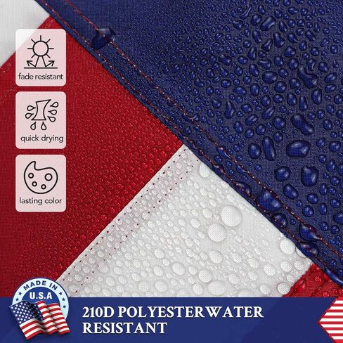 العلم الأمريكي 3x5 في الهواء الطلق صنع في الولايات المتحدة الأمريكية أعلام الولايات المتحدة الأمريكية نجوم مطرزة / نايلون شديد التحمل / خطوط مخيطة / حلقات نحاسية أقوى / أطول أمدًا مثالية للخارج in Kuwait