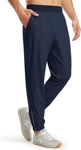Libin Men's Joggers Pants Lightweight Quick Dry Workout Athletic Pants Running Hiking Pants with Side Zipper Pocket in Saudi Arabia