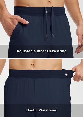 Libin Men's Joggers Pants Lightweight Quick Dry Workout Athletic Pants Running Hiking Pants with Side Zipper Pocket in Saudi Arabia