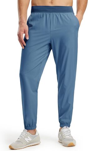 Libin Men's Joggers Pants Lightweight Quick Dry Workout Athletic Pants Running Hiking Pants with Side Zipper Pocket in Saudi Arabia