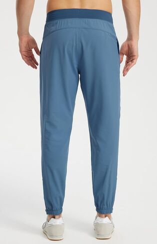 Libin Men's Joggers Pants Lightweight Quick Dry Workout Athletic Pants Running Hiking Pants with Side Zipper Pocket in Saudi Arabia