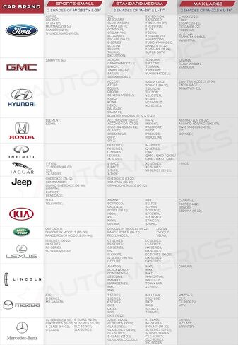 مظلة شمسية للزجاج الأمامي للسيارة مكونة من قطعتين قابلة للطي من قطعتين من Autoamerics لمعظم شاحنات السيدان وسيارات الدفع الرباعي - حاجب واقي من الشمس التلقائي يحجب الأشعة فوق البنفسجية القصوى ويحافظ على برودة سيارتك - مقاس متوسط in Kuwait