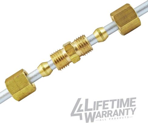 4LIFETIMELINES 3/16" Brass Compression Unions, Bag of 10 in Saudi Arabia