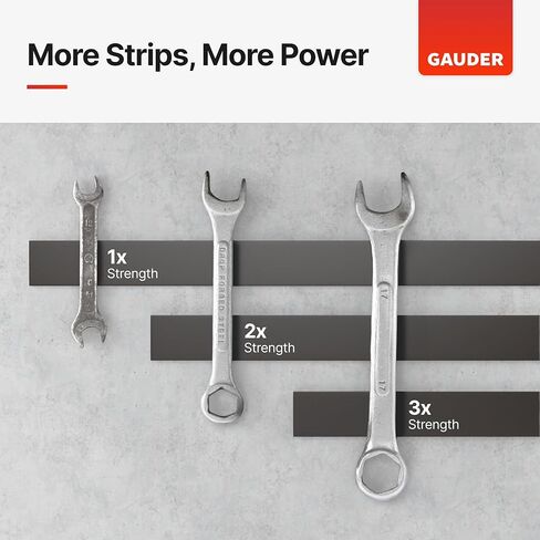 شريط مغناطيسي قوي جدًا من GAUDER | شرائط مغناطيسية ذاتية اللصق للغاية (طول 10 × عرض 0.8 × سمك 1/9 بوصة) | لفة المغناطيس in Kuwait