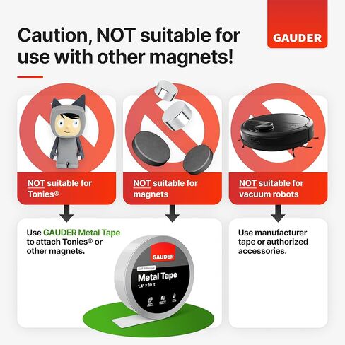 شريط مغناطيسي قوي جدًا من GAUDER | شرائط مغناطيسية ذاتية اللصق للغاية (طول 10 × عرض 0.8 × سمك 1/9 بوصة) | لفة المغناطيس in Kuwait