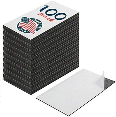 Kedudes Self Adhesive Magnetic Business Cards 100 Pack, Peel and Stick Magnet Stickers, Value Pack of 100 | Great Promotional Product & Business Supplies | for Business Students, Professionals, Adults in Kuwait