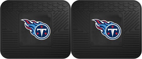 FANMATS 12320 NFL Tennessee Titans Back Row Utility Car Mats - 2 Piece Set, 14in. x 17in., All Weather Protection, Universal Fit, Deep Resevoir Design, Molded Team Logo in Kuwait