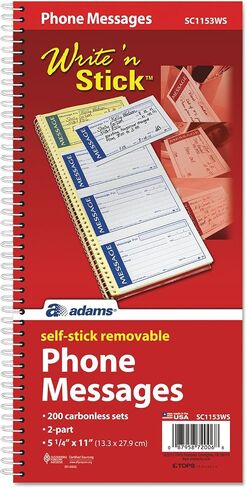 كتاب رسائل الهاتف Write 'n Stick من آدامز ABFSC1153WS لكل منهما in Saudi Arabia