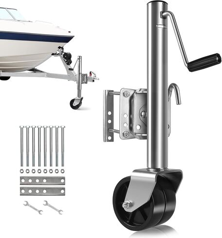 GIANTOOL 2000 lb Boat Trailer Jack,Heavy-Duty Trailer Jack,10’’ Lift Bolt-on Trailer Tongue Jack with 6 Inch Dual Wheel for RV Trailer,Utility Trailer,Tongue Swing-Back Boat,Horse Trailer in Saudi Arabia