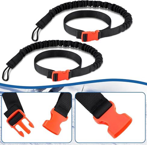 Snowboard Leash Snowboard Binding Straps Black Snowboard Binding Leash Cord for Men Women Kids Snowboarding in Saudi Arabia
