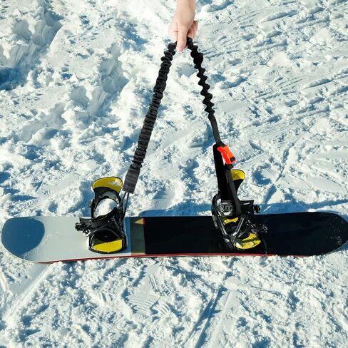 Snowboard Leash Snowboard Binding Straps Black Snowboard Binding Leash Cord for Men Women Kids Snowboarding in Saudi Arabia