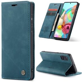 Kowauri Galaxy A31 Case,Leather Wallet Case Classic Design with Card Slot and Magnetic Closure Flip Fold Case for Samsung Galaxy A31 (Wine red)