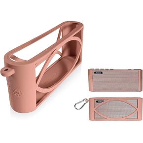 Alltravel Silicone Cover Skin for Antimi Bluetooth Speaker, FM Radio Player, Full 6 Directions Protection, Customized Skin with Color and Shape Matching (Pink)