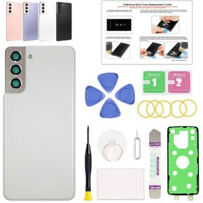 Compatible with Galaxy S21 Back Cover Replacement, S21 SM-G991 Back Glass Door with Pre-installed Camera Lens, Repair Tools & Instruction, Phantom Gray in Kuwait