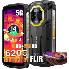 Ulefone Armor Mini 20T Pro 5G هاتف متين مزود بكاميرا حرارية، 4.7 بوصة HD+، أبعاد MTK 6300، ذاكرة وصول عشوائي 16 جيجابايت + ذاكرة وصول عشوائي 256 جيجابايت، شحن لاسلكي 6200 مللي أمبير/ساعة، أندرويد 14، كاميرا 50+32 ميجابكسل، ضوء LED، NFC/GPS/فتح القفل بالوج in Kuwait