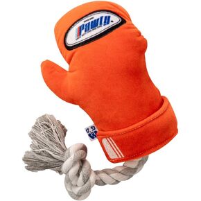 Boxing Glove Interactive Dog Toy - Interactive Snuffle Tug Rope Enrichment Pet Toy - Durable Birthday Gift for Aggressive Chewer Puppy - Cute Squeaker Plush Toy - Parody Toy for Teething Fetch Tug