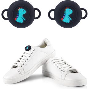 2pcs for Airtag Holder for Kids Shoelaces & Straps, Cute Cartoon Waterproof Protective Case Hidden Silicone Cover for Air Tag Children GPS Tracker Accessories