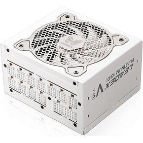 Super Flower Leadex VI Platinum PRO 1000W ATX 80 Plus مزود طاقة بلاتيني معتمد، ضمان 10 سنوات، موصلات براءة اختراع، كابلات شريطية مسطحة كاملة الوحدات، فائقة المرونة، مروحة FDB، SF-1000F14PE