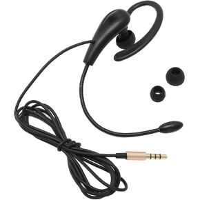 ASHATA Call Center Headset, Ear Hook Single Sided 3.5mm Headphone with Noise Canceling Mic, Call Center Single Earpiece for Cell Phones PC Laptop Skype Computer