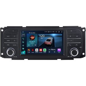 ASURE Android Car Stereo Radio for Jeep Grand Cherokee 1999-2004/Jeep Wrangler 2003-2006/Dodge Ram 2004 2005,8Core 4+64GB Car Dash GPS Navigation Unit with Wireless Carplay,Android Auto