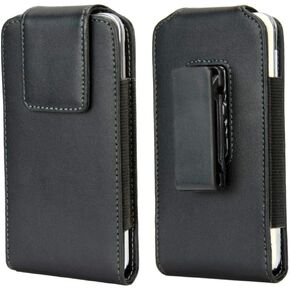 PU Leather Swivel Belt Clip Case Cell Phone Holster Pouch Holder for iPhone 14 15 Pro 13 13 Pro 12 12 Pro 11 Pro SE XS X, Samsung Galaxy S22 S23 S10e A10e A01, Google Pixel 5, 4a, 4, LG Phoenix 4 (S)