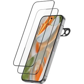 FLOLAB NanoArmour 3 for Google Pixel 9 Pro Screen Protector Tempered Glass 2 Pack + 1 Pack Camera Lens ProtectorEdge-to-Edge - Anti-Static, Durable, Smooth as Butter, Easy to Install, Dust Free