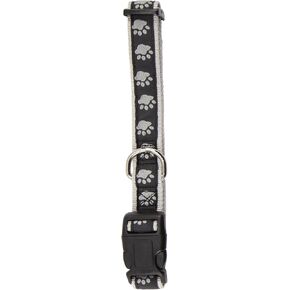 Casual Canine TwoTone Pawprint Dog Collar, 10-16-Inch, Purple