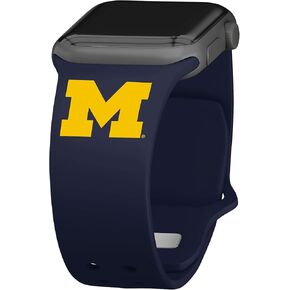 Affinity Bands Michigan Wolverines Silicone Sport Band compatible with Apple Watch