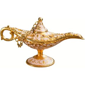 Aladdin Lamp Rare Magic Genie Lamp,Vintage Wishing Light Home Desktop Decoration Collectible Crafts Birthday Christmas Gifts. (Blue)