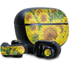 Carbon Fiber Headphone Skin Compatible with Bose Ultra Open Earbuds - Sunflower Field - Premium 3M Vinyl Protective Wrap Decal Cover - Easy to Apply | Crafted in The USA by MightySkins