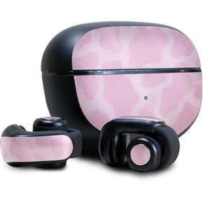 Glossy Glitter Headphone Skin Compatible with Bose Ultra Open Earbuds - Pink Giraffe - Premium 3M Vinyl Protective Wrap Decal Cover - Easy to Apply | Crafted in The USA by MightySkins
