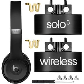 Solo 3 Hinge Replacement Parts Metal Folding Hinges Headband Connector Clip Pin Cover Accessories Repair Kit Compatible with Beats Solo3 Headphones(A1796).(Gloss Black)