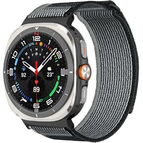 Sport Loop Nylon Band Compatible with Samsung Galaxy Watch Ultra Bands 47mm (2024) Men Women, Adjustable Breathable Trail Loop Sport Watch Band for Samsung Watch Ultra Band